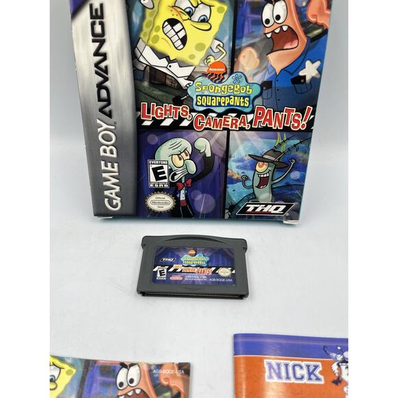 SpongeBob Squarepants: Lights, Camera, Pants! GBA Complete CIB Great Condition! - Picture 5 of 15